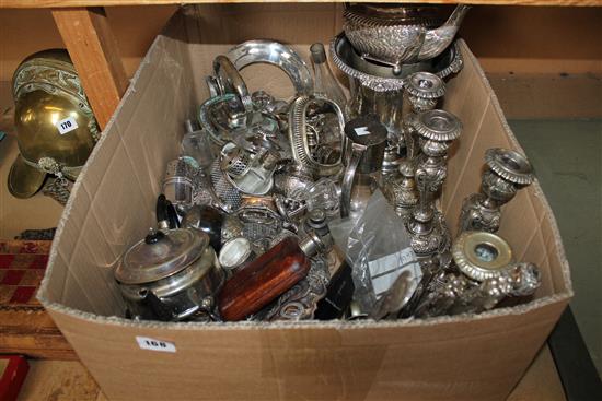 Large quantity of silver plateware